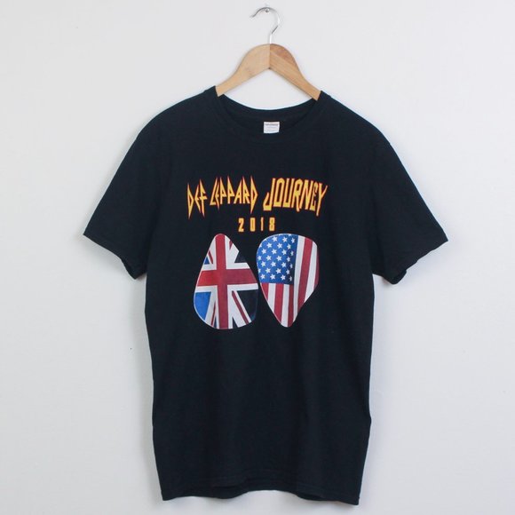 Def Leppard Journey Shirt Mens Large Black 2018 Tour Tee - Picture 1 of 6